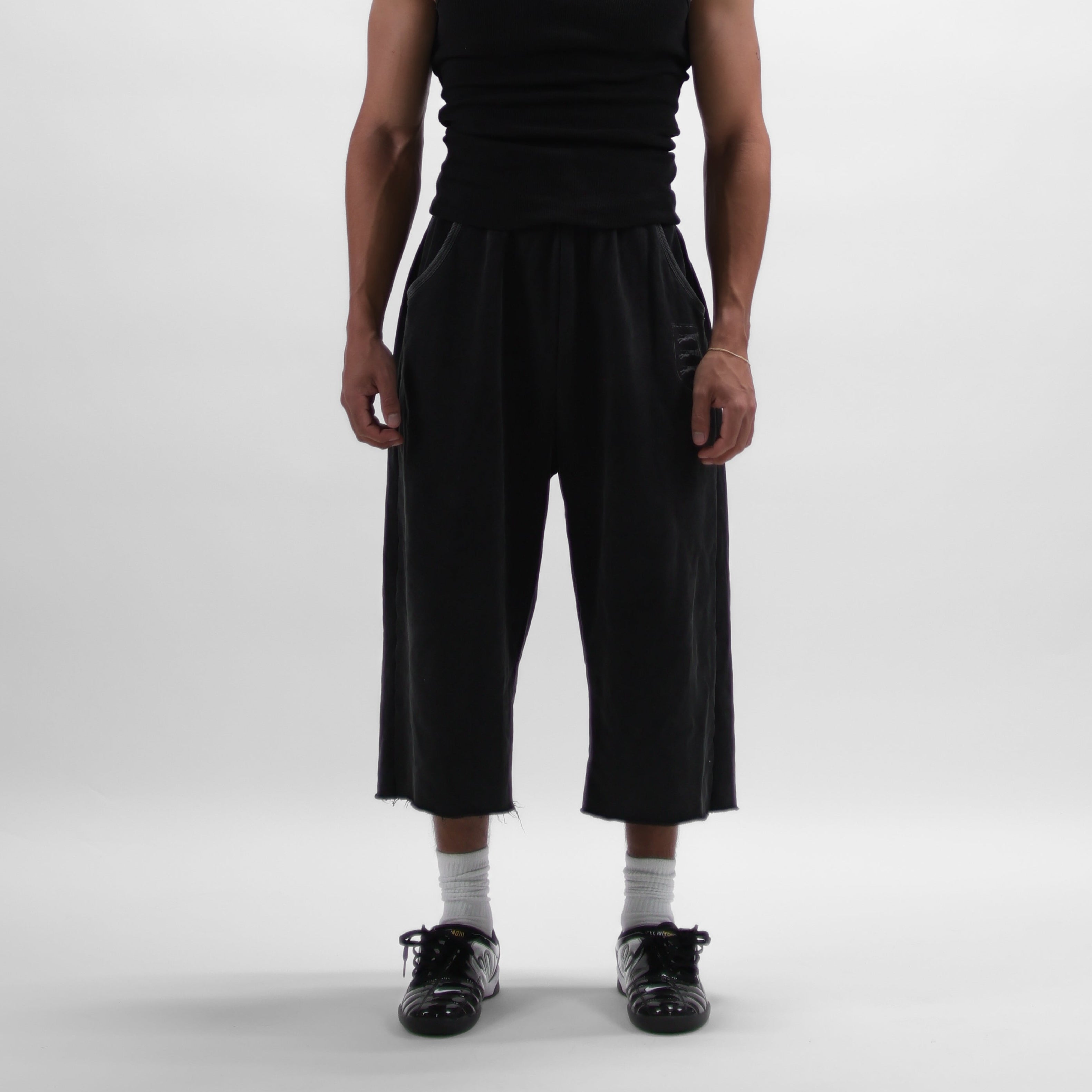 A.F.C. 3/4 Sweat Shorts "Black"